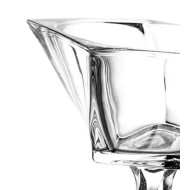 Centro De Mesa 21,5cm Altura Por 25,5cm Viola Cristal Ecológico Com Pé
